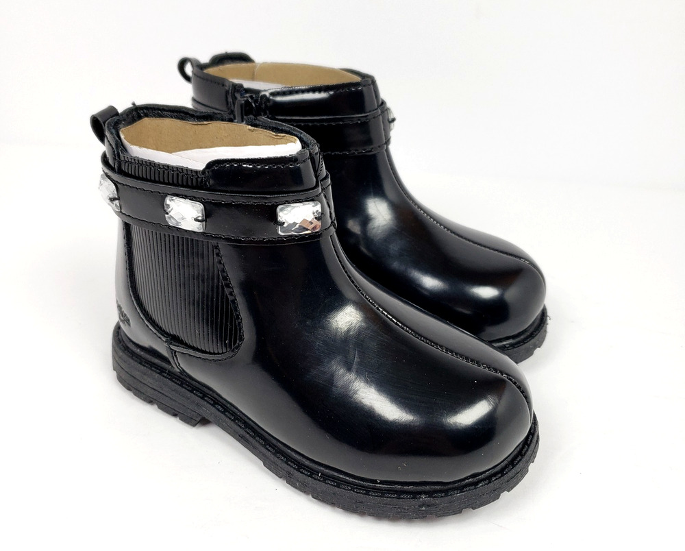 OshKosh B'gosh Momo Toddler Girls Size 7 Black Chelsea Ankle Bootie Boots